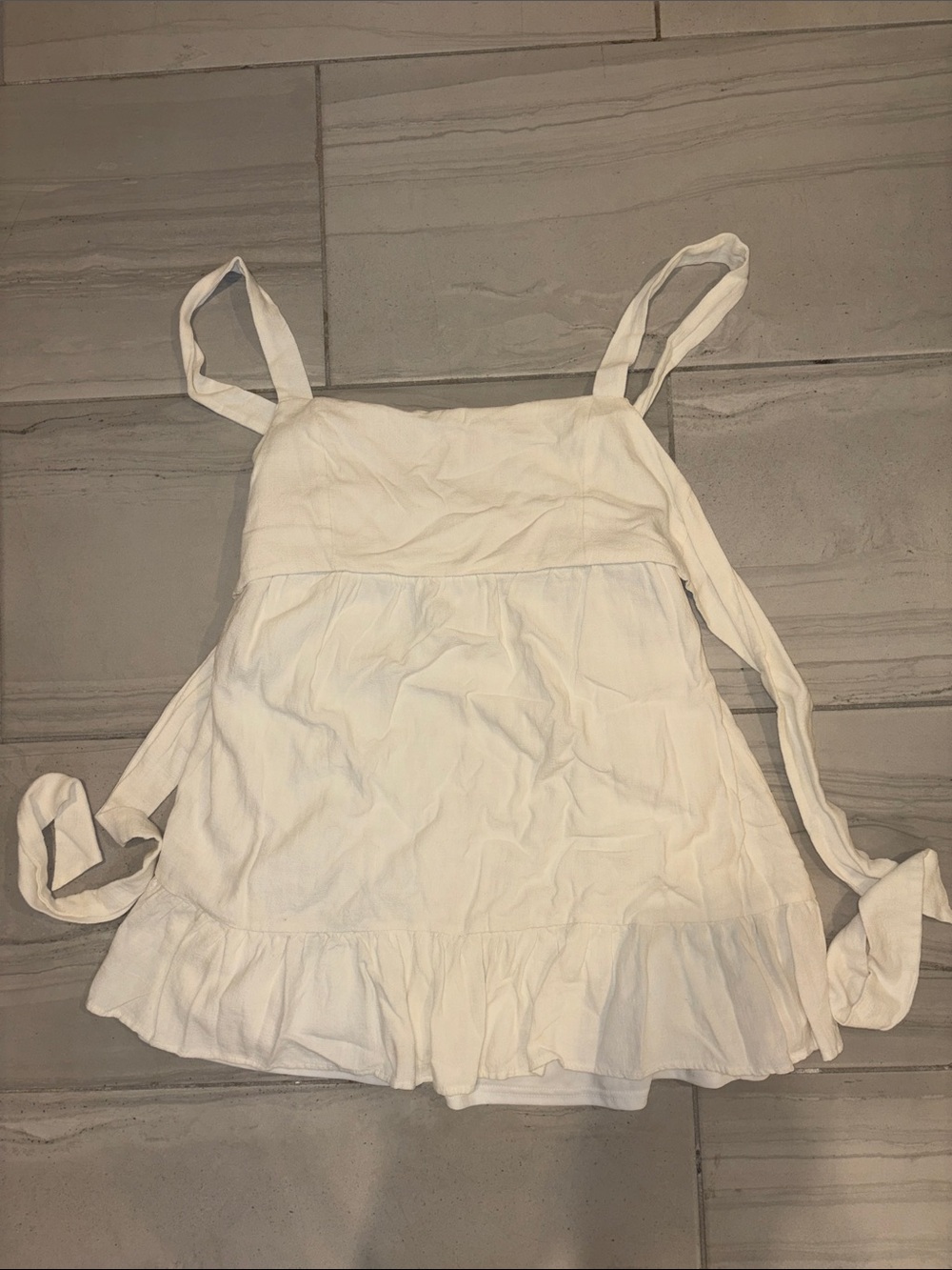 Altar’d State White Dress with Open Back and Tie